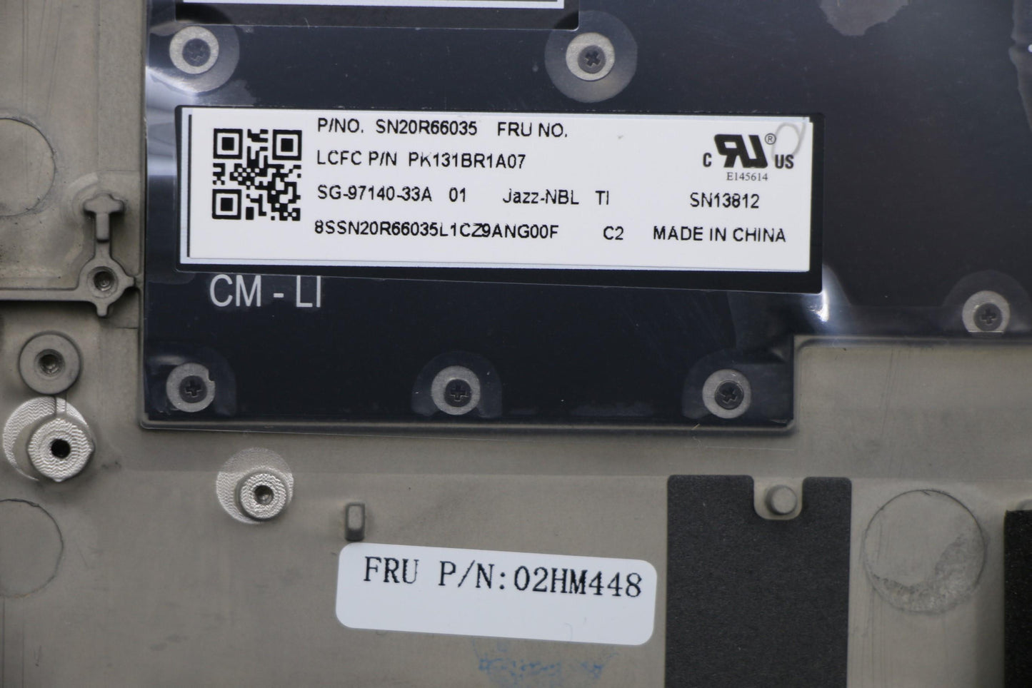 Lenovo Ft491 Log Up Assy W/Nblkbfprbl - 02HM448