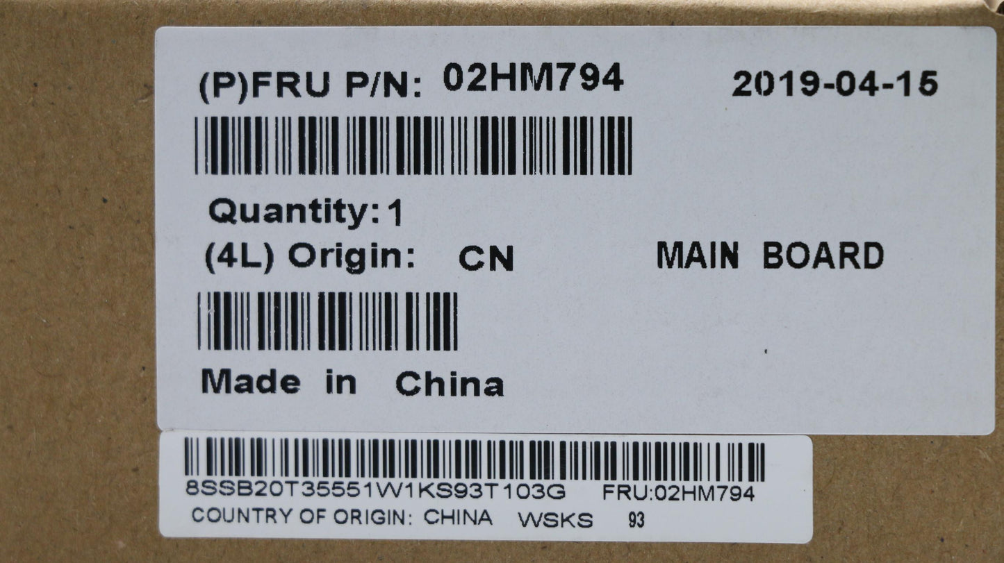 Lenovo Mb Win I7-8565U 16G Dtpm Lbb-1 - 02HM794