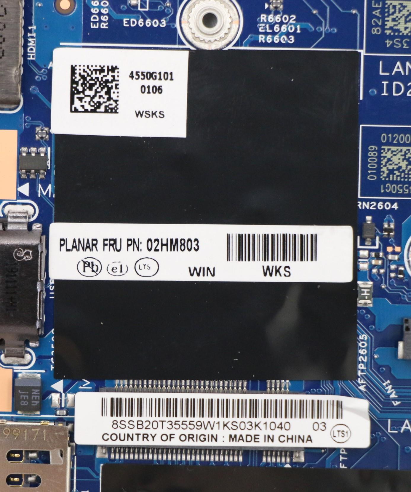 Lenovo Mb Win I7-8665U Vp 8G Amt Dtpm - 02HM803
