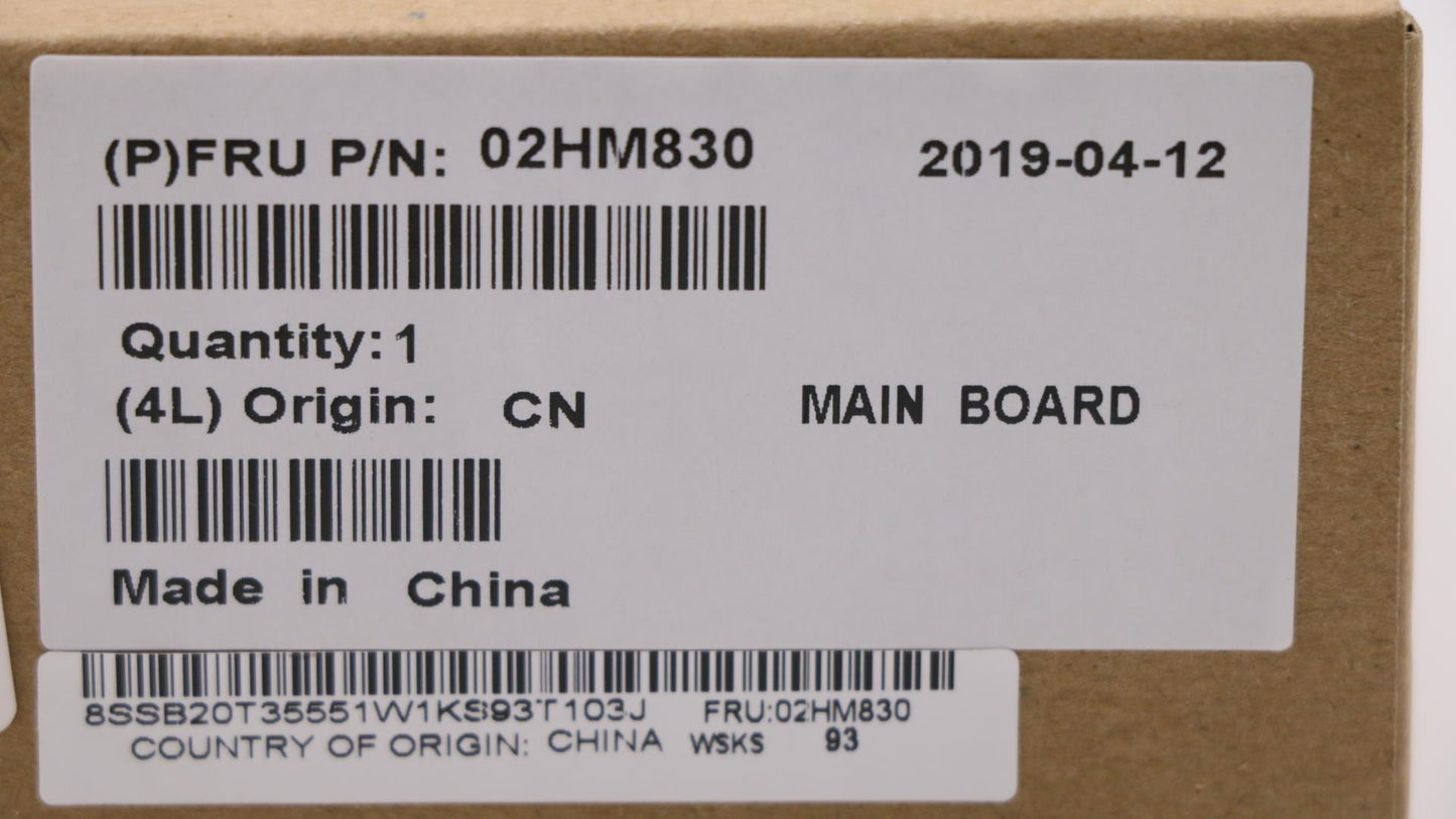 Lenovo Mb Nok I7-8565U 16G Dtpm Lbb-1 - 02HM830