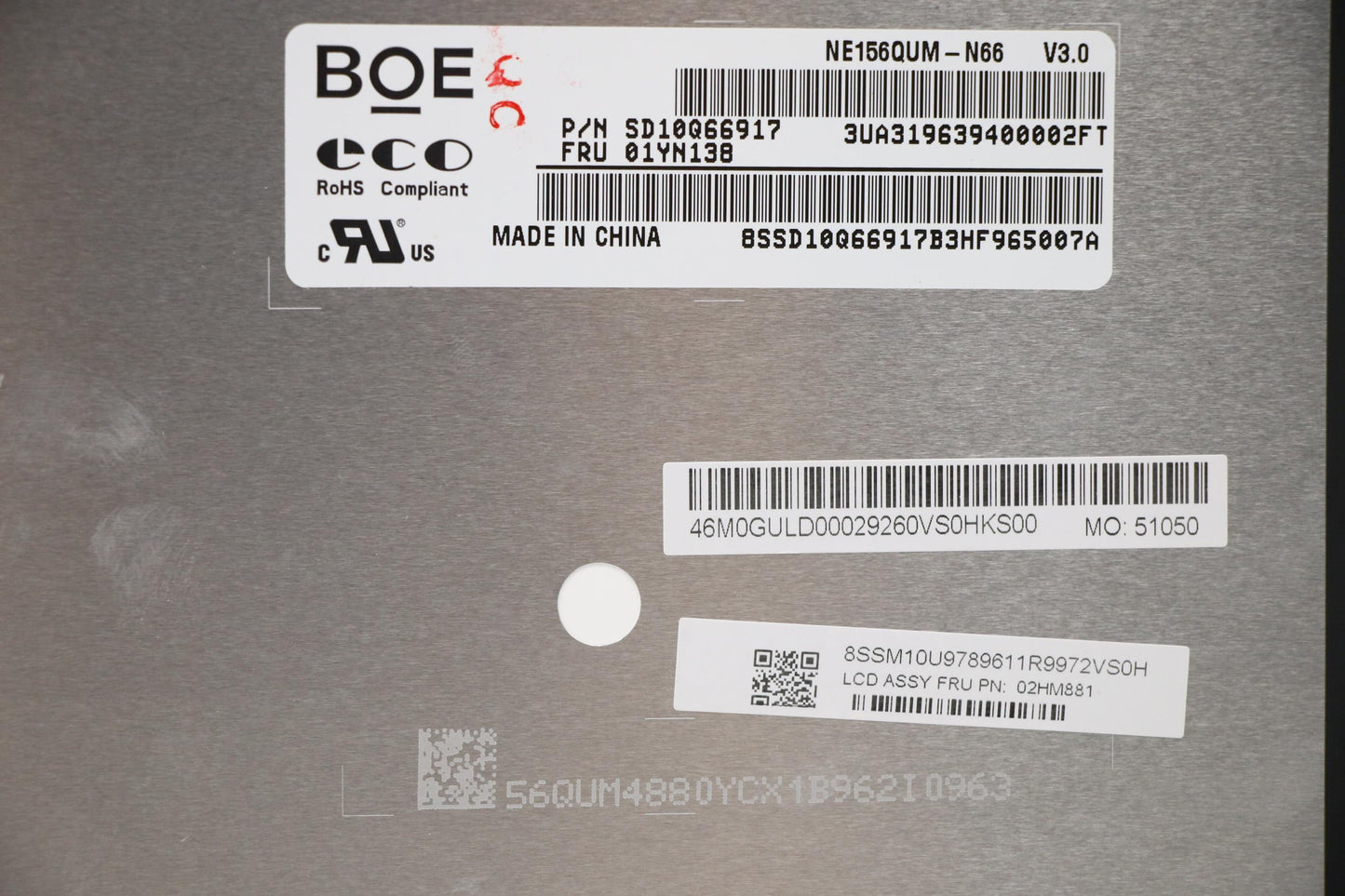 Lenovo Lcd Uhd Boe Color Calibration - 02HM881