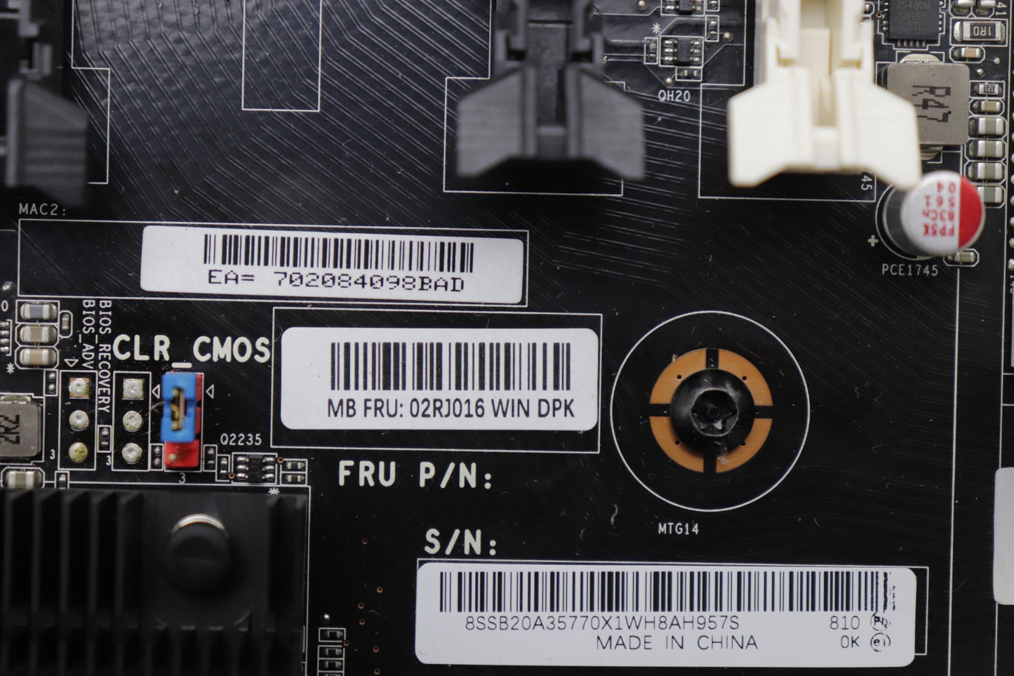 Lenovo Mb Intel Lga-3647 Win Dpk Dtpm - 02RJ016