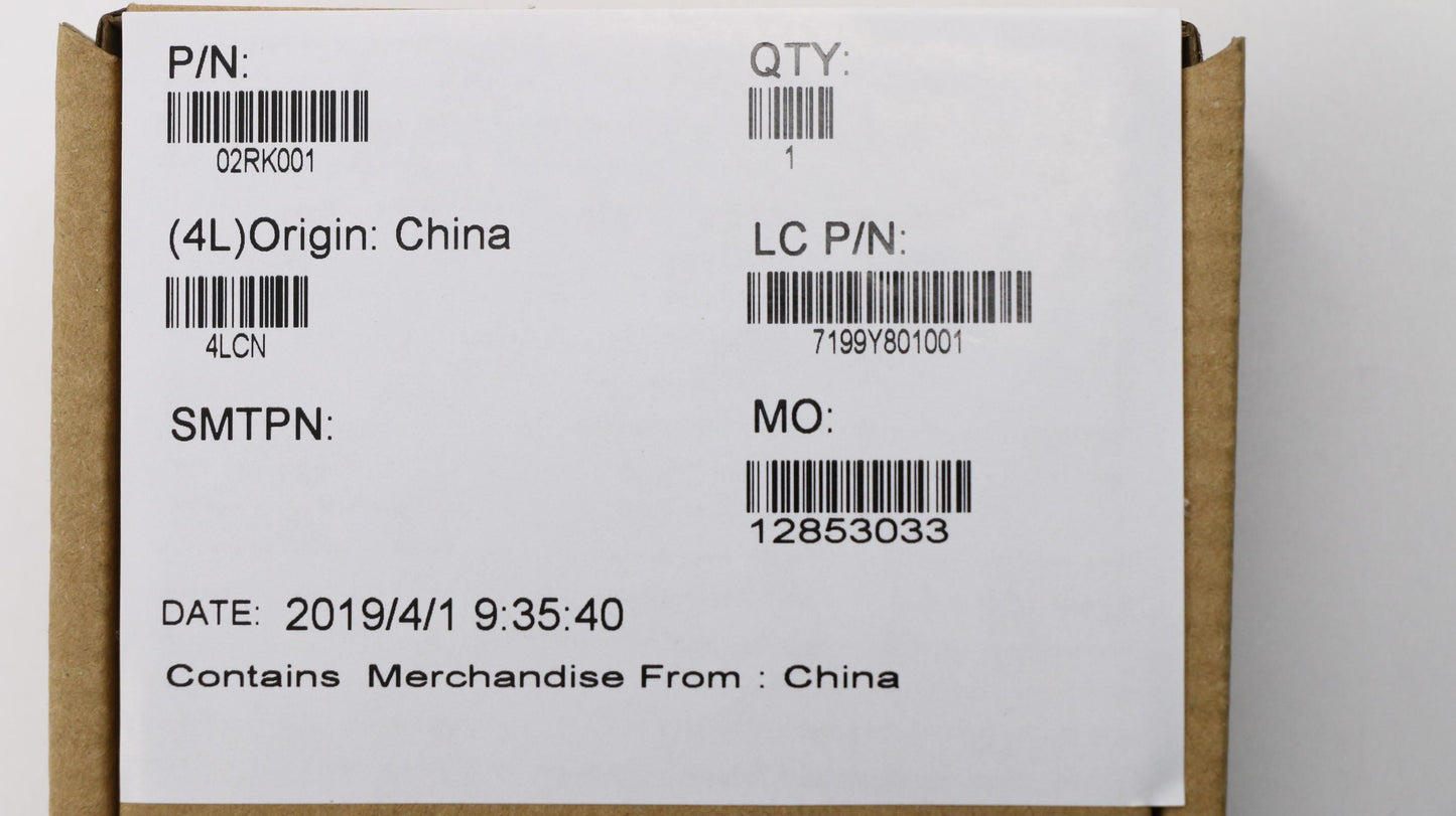 Lenovo Ft490 Label Win10 Cmit Gsku Oe - 02RK001