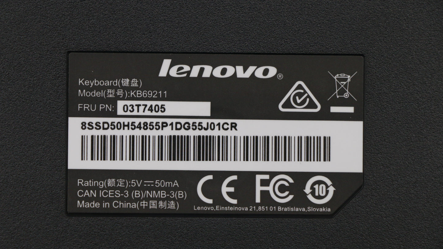 Lenovo Kb Keyboards External - 03T7405