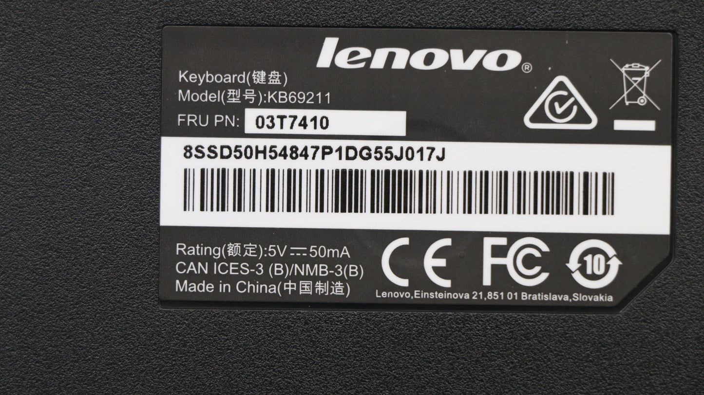 Lenovo Kb Keyboards External - 03T7410
