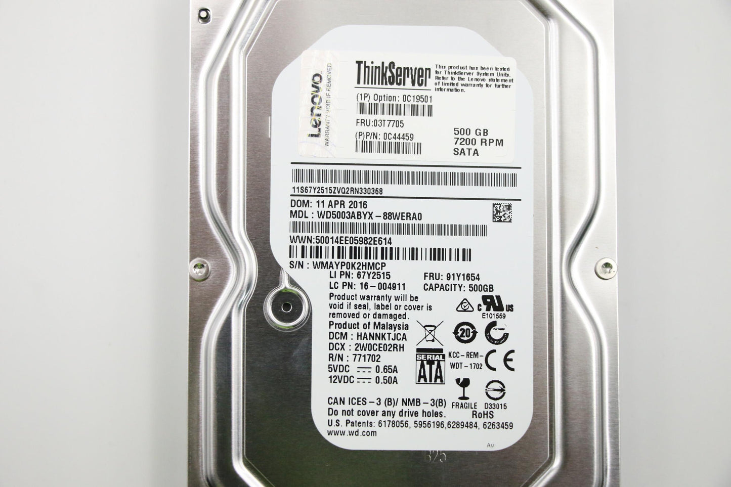 Lenovo Hd Hard Drives - 03T7705