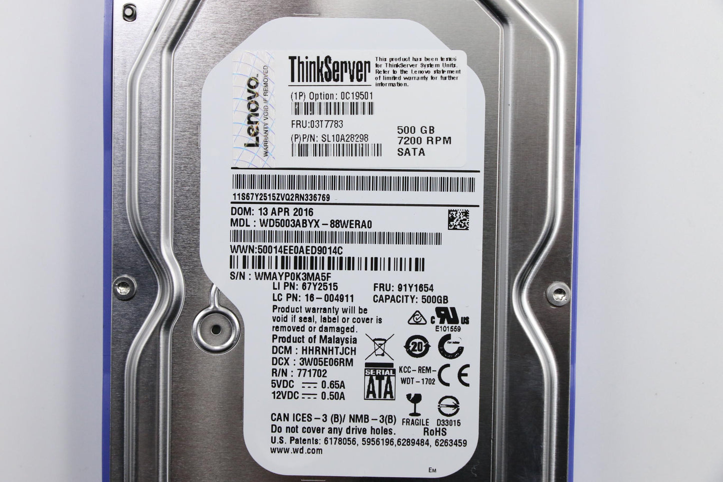 Lenovo Hd Hard Drives - 03T7783