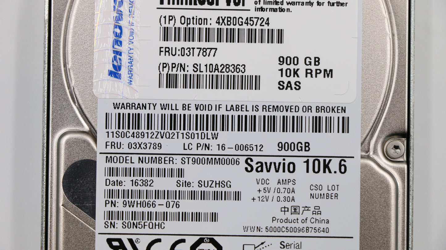 Lenovo Hd Hard Drives - 03T7877