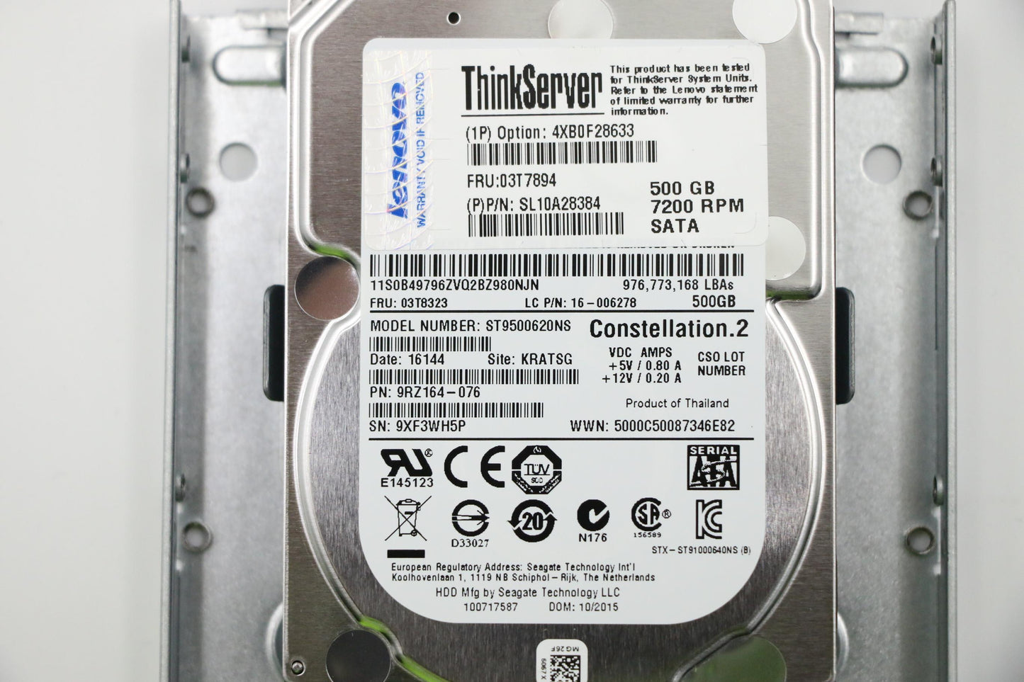 Lenovo Hard Drive Nhs 500Gb Sata 6Gb/ - 03T7894