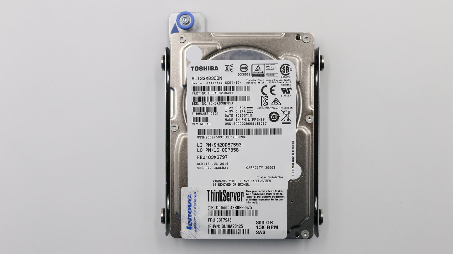 Lenovo Hard Drive Nhs 300Gb Sas 15000 - 03T7943