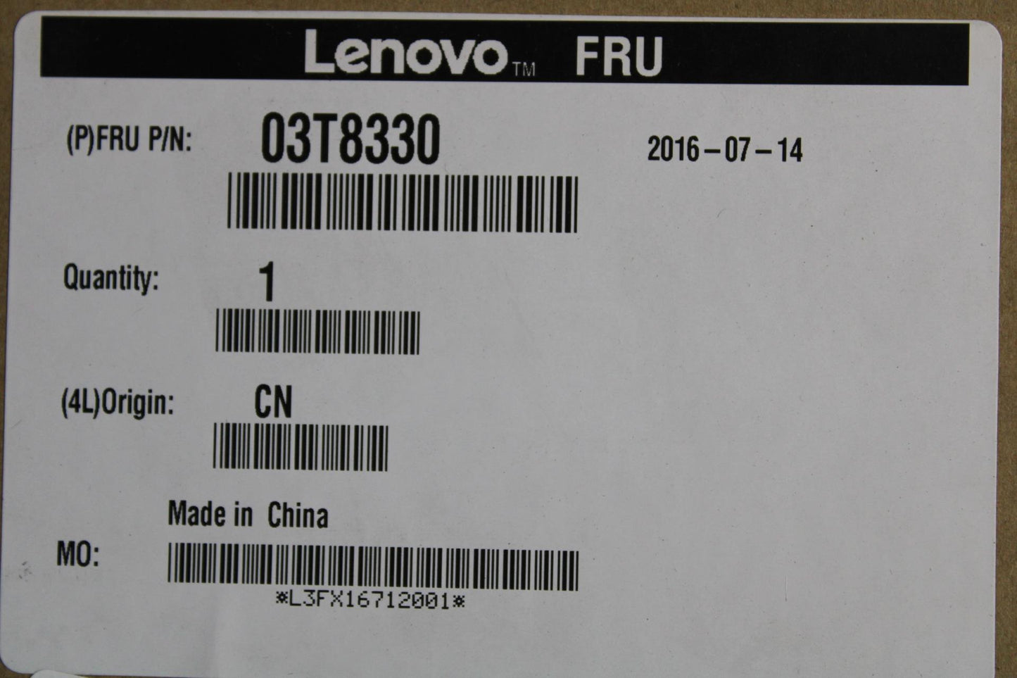 Lenovo Ci Cards Misc Internal - 03T8330
