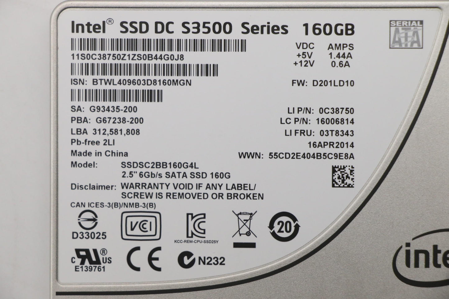 Lenovo 03T8343 Sd Solid State Drives