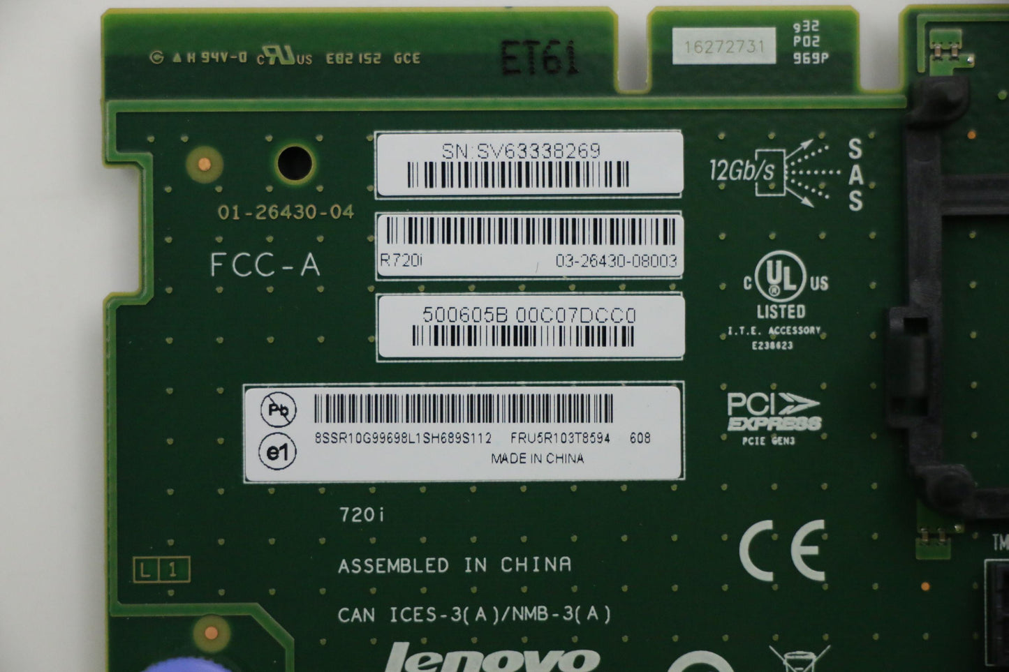Lenovo Ci Cards Misc Internal - 03T8594
