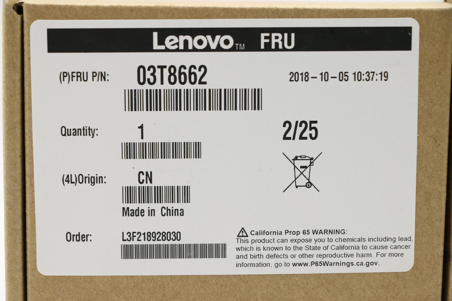 Lenovo 03T8662 Ci Cards Misc Internal