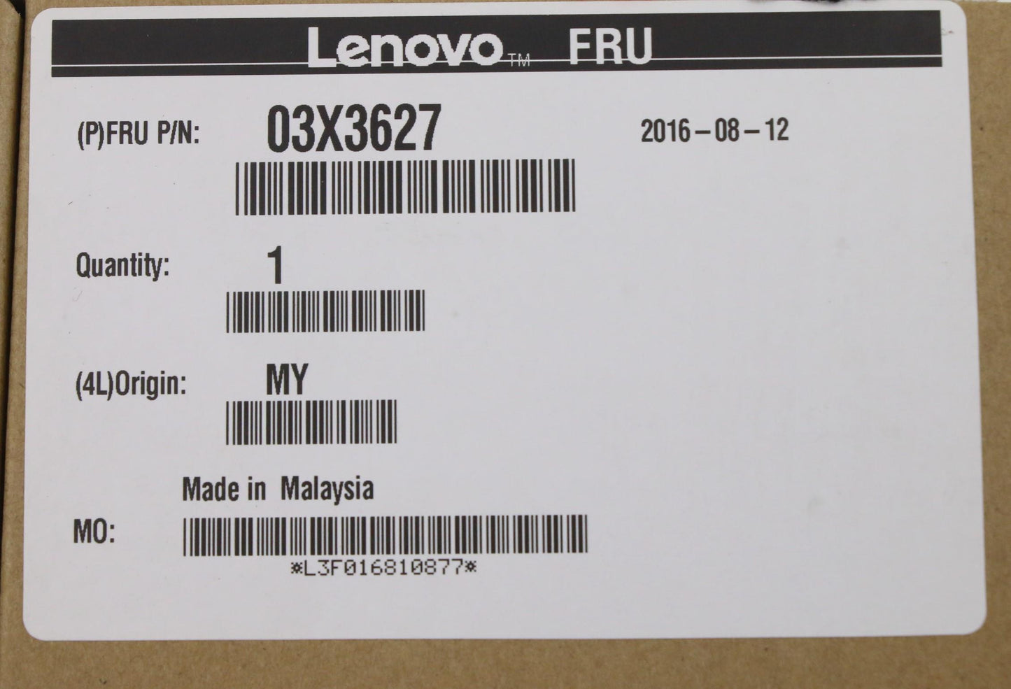 Lenovo 03X3627 Module Xeon E31240 8Mb 4C 3.3G