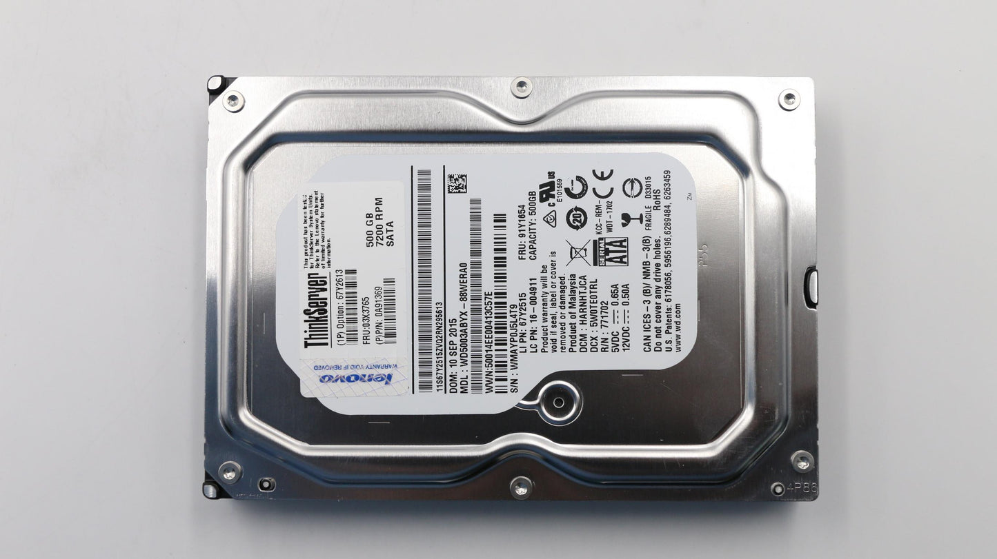 Lenovo Hard Drive Nhs 500Gb Sata 3Gb/ - 03X3765