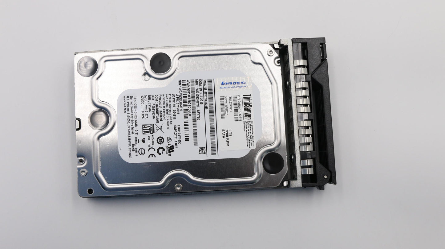 Lenovo Hh Hot Swap Hard Drive - 03X3911