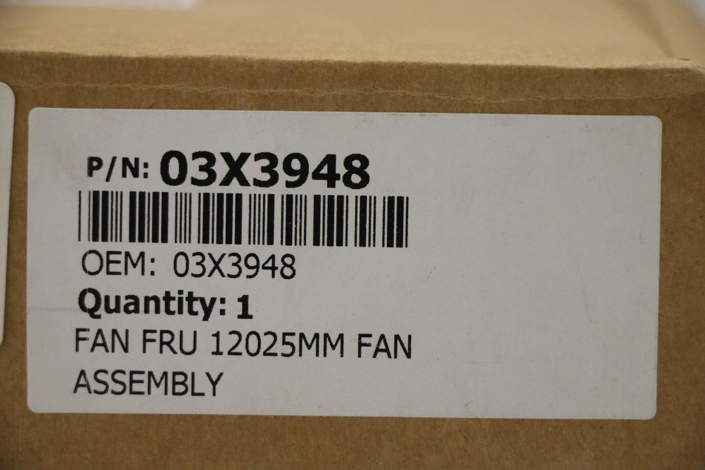 Lenovo Fan 12025Mm Fan Assembly - 03X3948