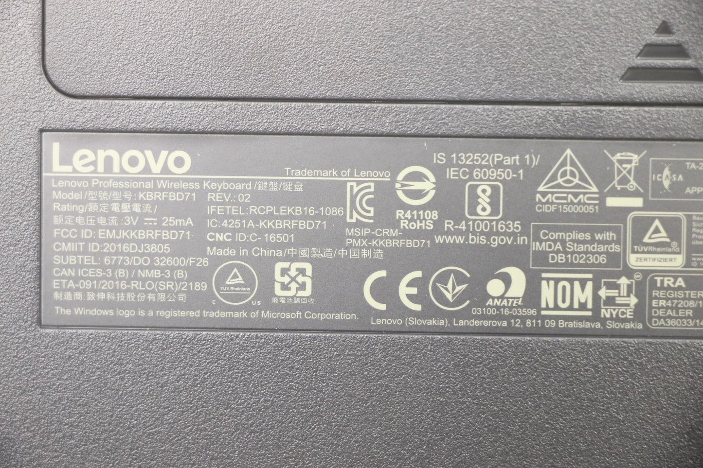 Lenovo 03X7001 Kb Keyboards External