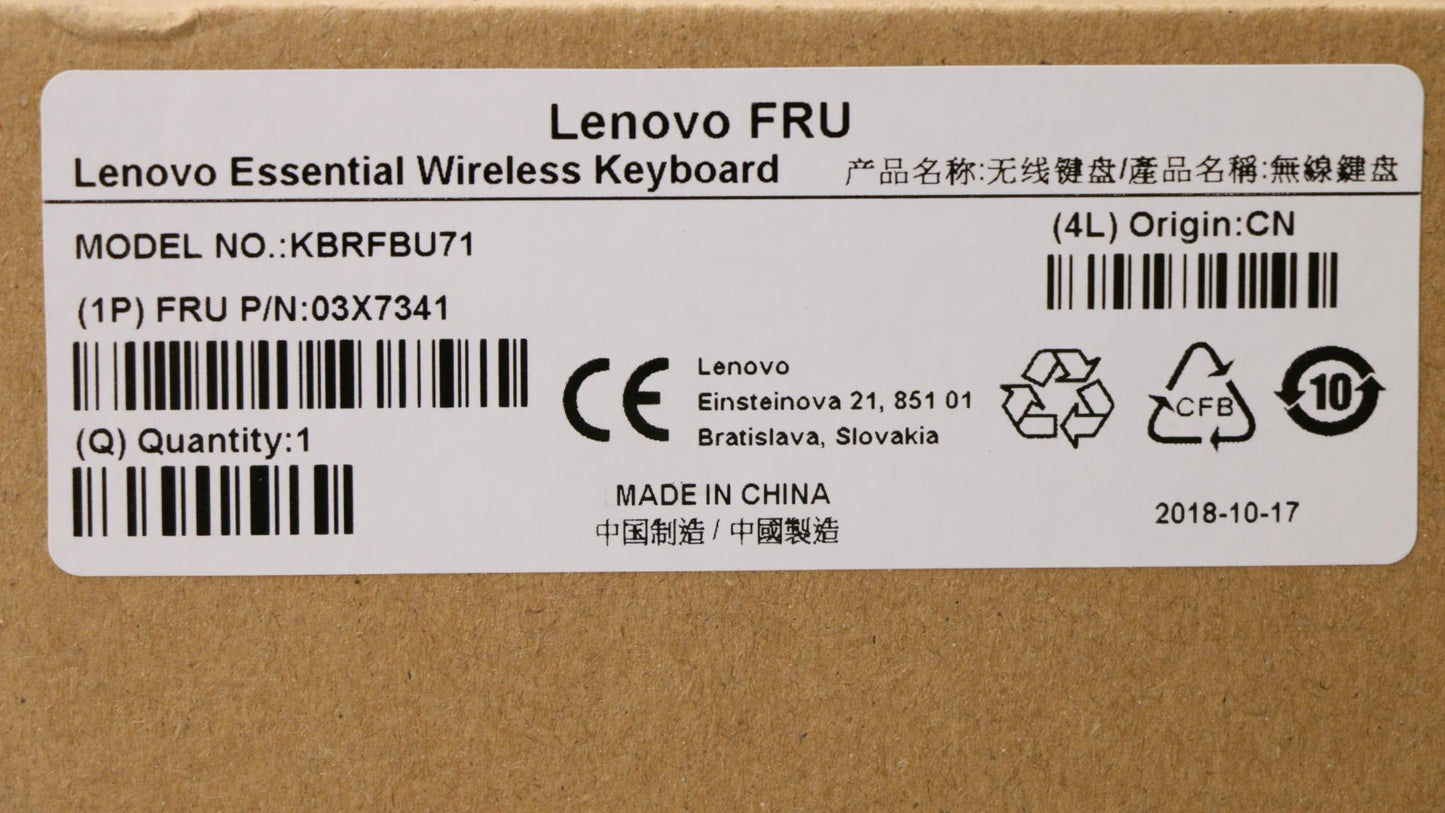 Lenovo Fru Lenovo Essential Wireless - 03X7341