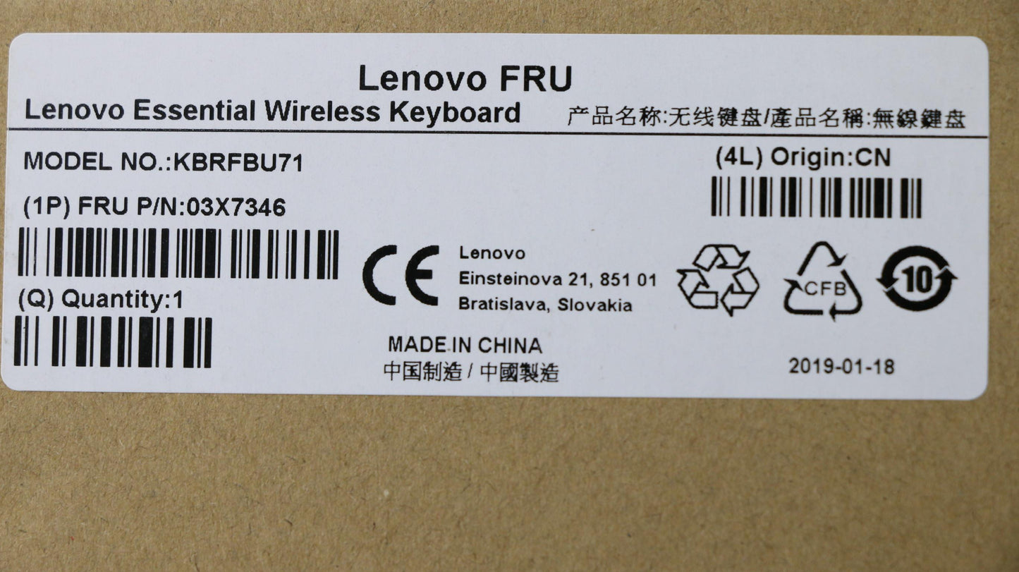 Lenovo Fru Lenovo Essential Wireless - 03X7346