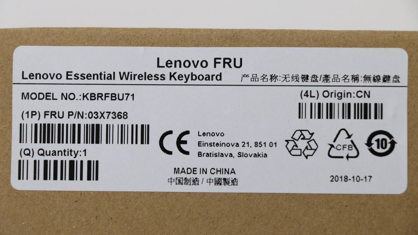 Lenovo Fru Lenovo Essential Wireless - 03X7368
