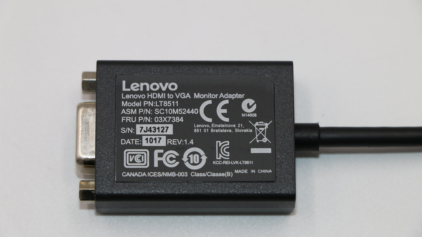 Lenovo Cable Bo Fru-Hdmi To Vga - 03X7384