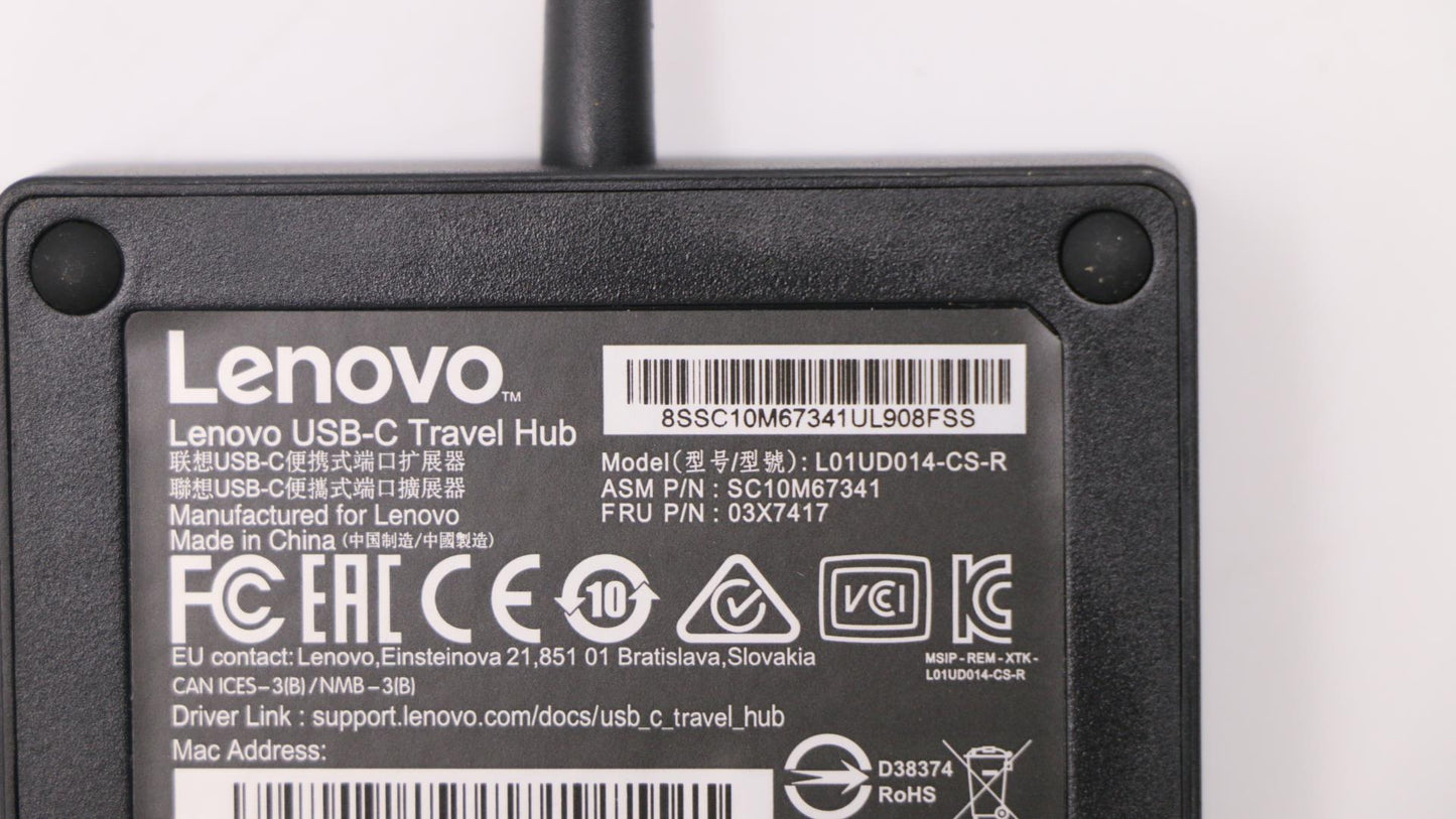 Lenovo Cable Bo Lenovo Usb-C Travel H - 03X7417