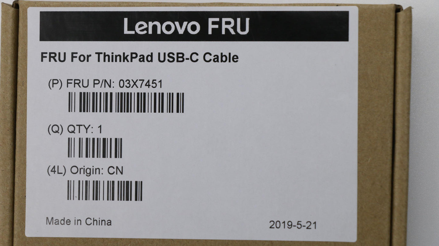 Lenovo Fru Thinkpad Usb-C Cable - 03X7451