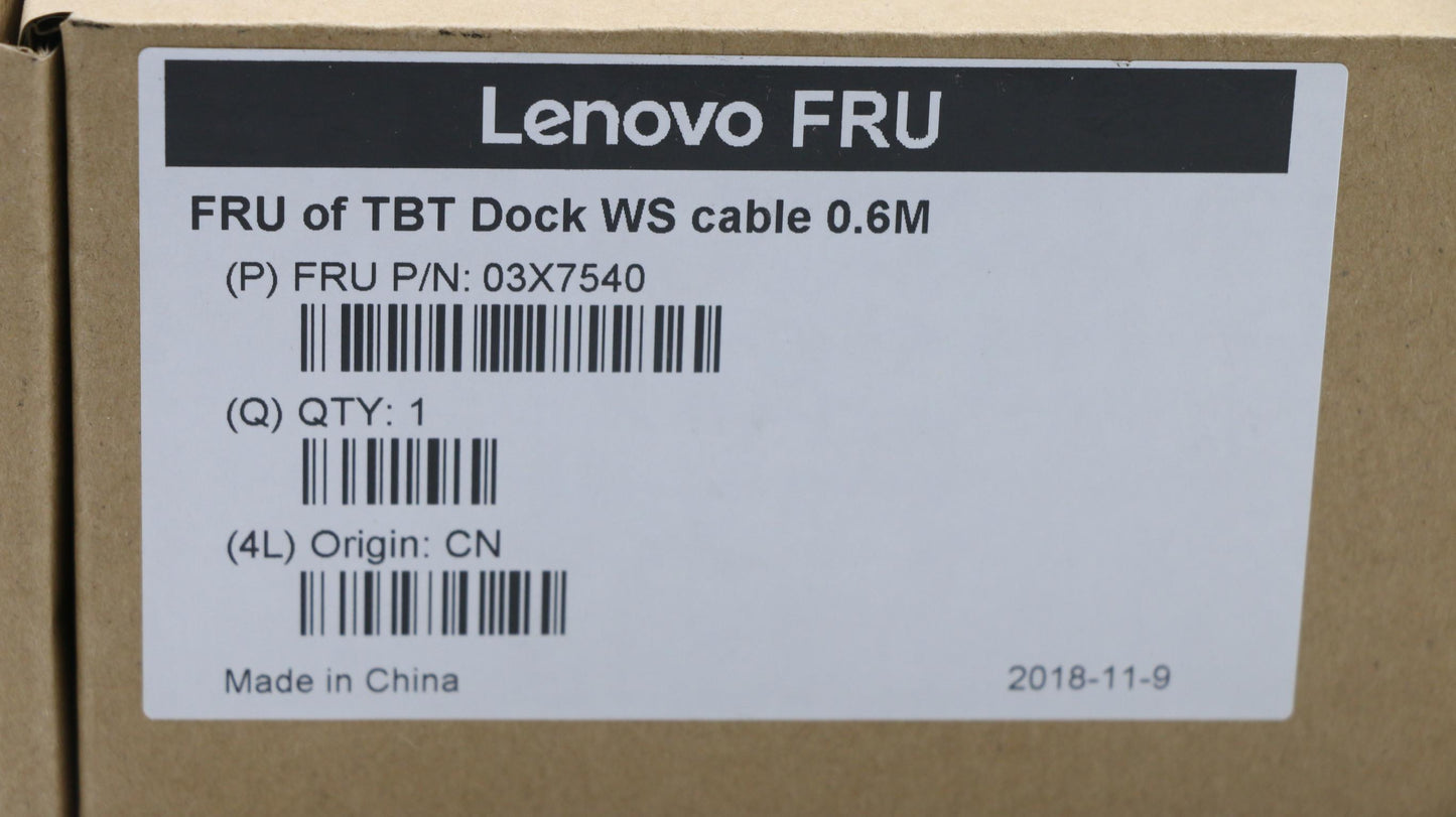 Lenovo (03X7540) Thunderbolt Cable, 0.6 M