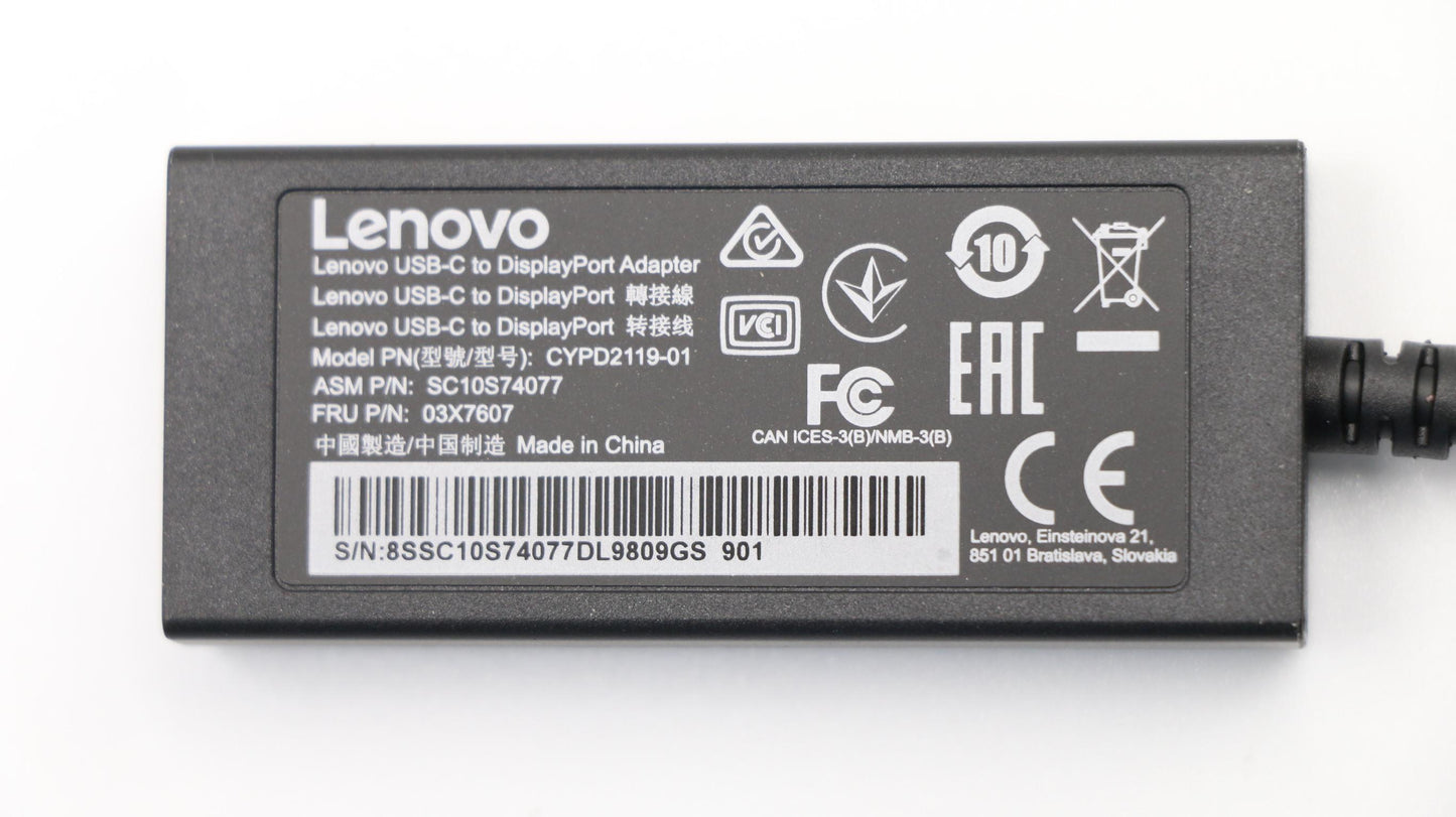 Lenovo Cable_Bo Fru For C To Dp Adapt - 03X7607