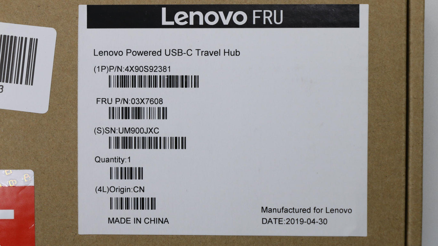 Lenovo Lenovo Powered Usb-C Travel Hu - 03X7608