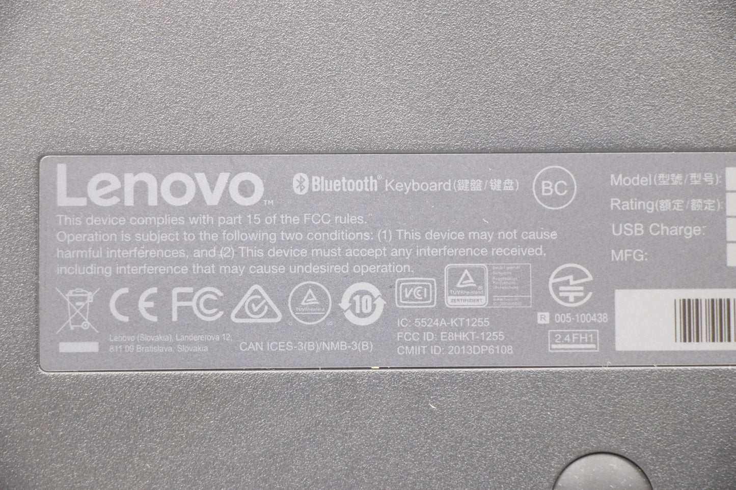 Lenovo Compact Bt Kbd W O Nfc - 03X7712