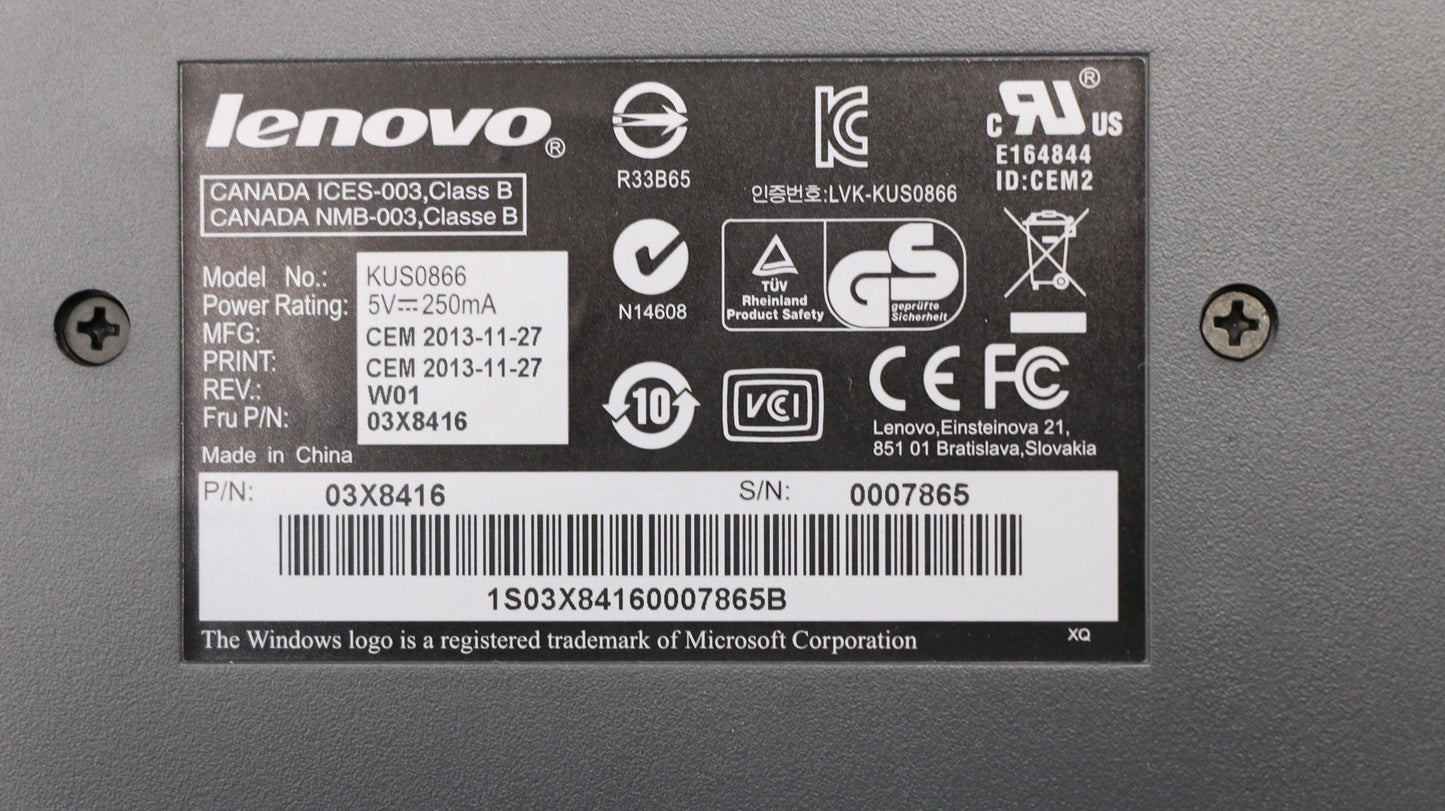 Lenovo Kb Keyboards External - 03X8416