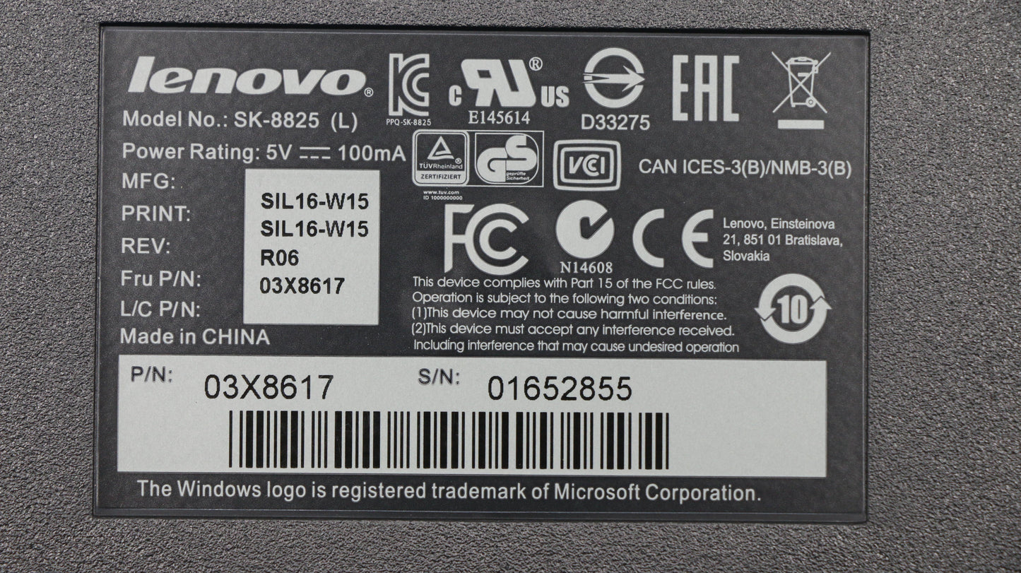 Lenovo Kb Keyboards External - 03X8617