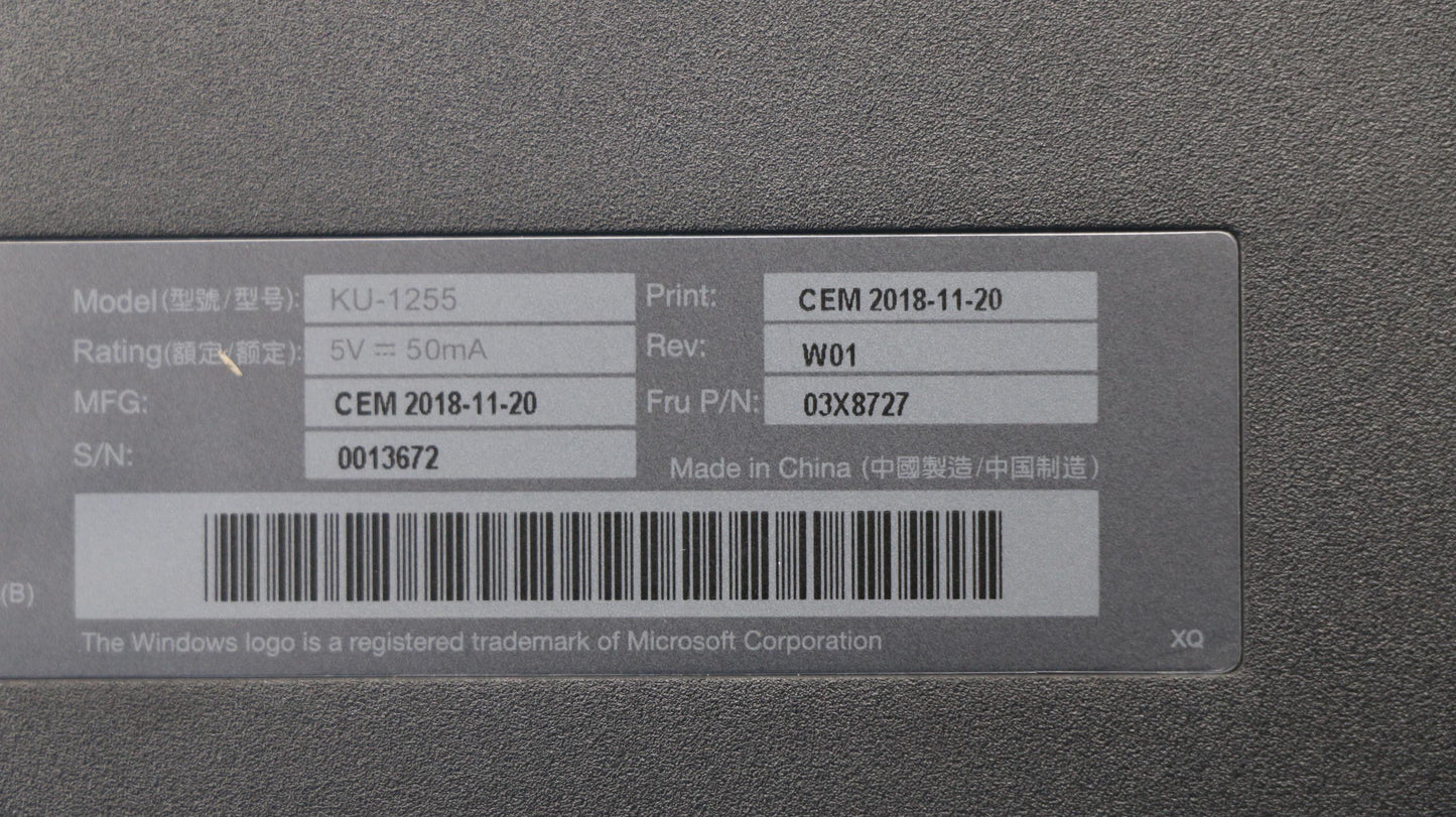 Lenovo Kb Keyboards External - 03X8727