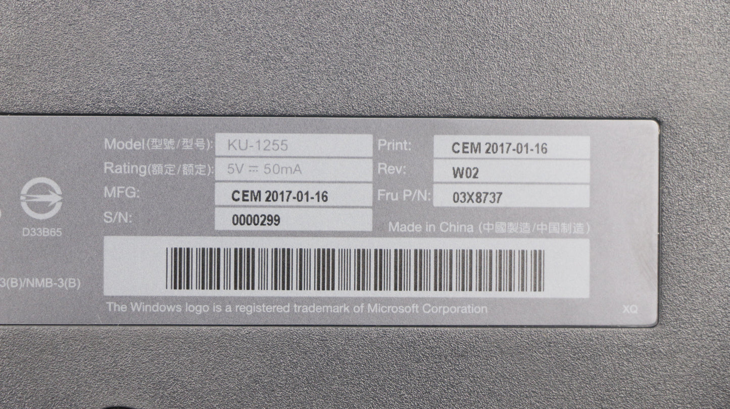 Lenovo Kb Keyboards External - 03X8737