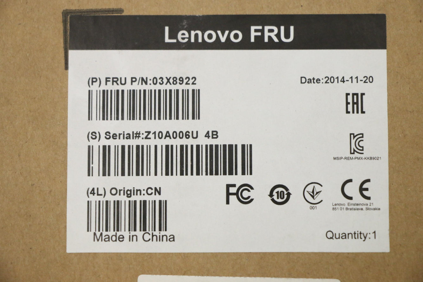 Lenovo Misc External - 03X8922