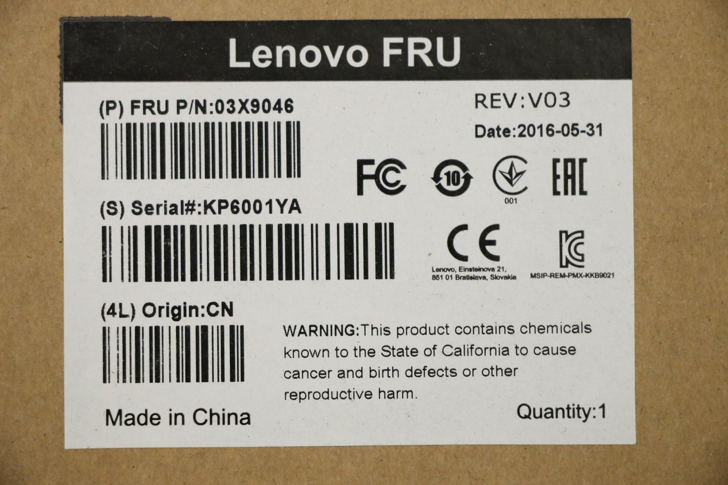 Lenovo Misc External - 03X9046