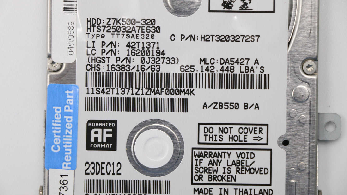 Lenovo Hard Drives - 04W0589