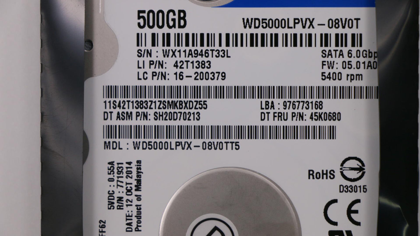 Lenovo Hd Hard Drives - 04W0599