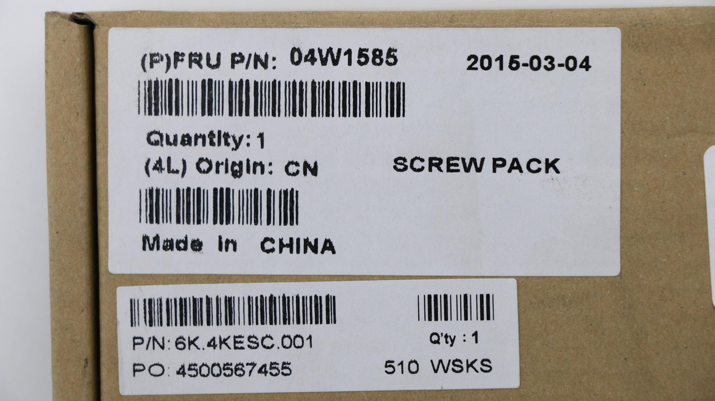 Lenovo 04W1585 Ks Kits Screws And Labels