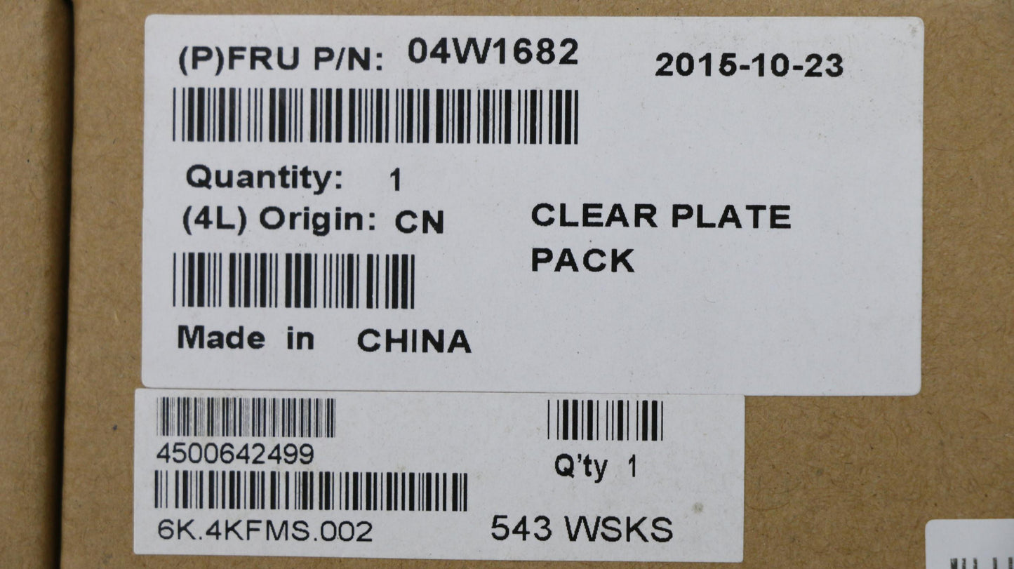 Lenovo Nameplate Clear Plate Kit - 04W1682