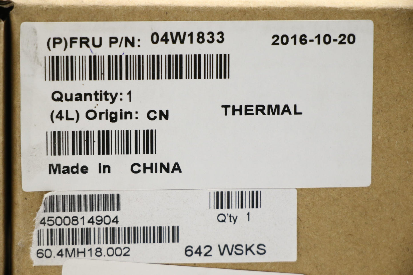 Lenovo Heatsk Thermal Mdl Int - 04W1833