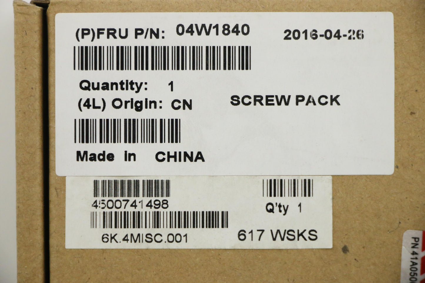 Lenovo Ks Kits Screws And Labels - 04W1840