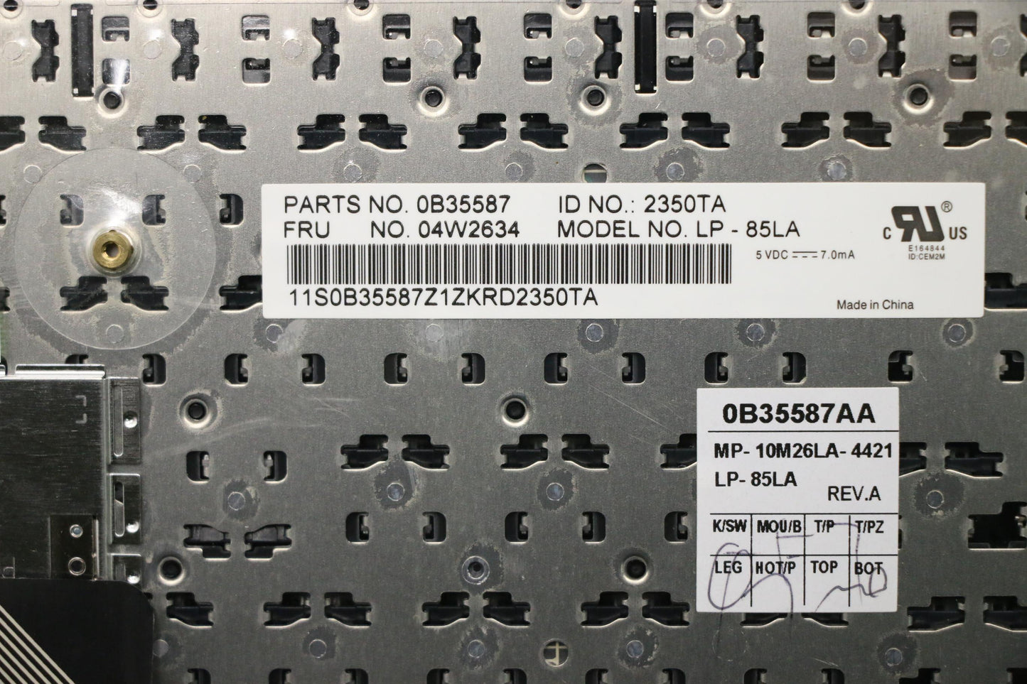 Lenovo Ki Keyboards Internal - 04W2634