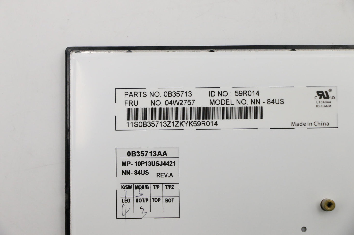 Lenovo Ki Keyboards Internal - 04W2757