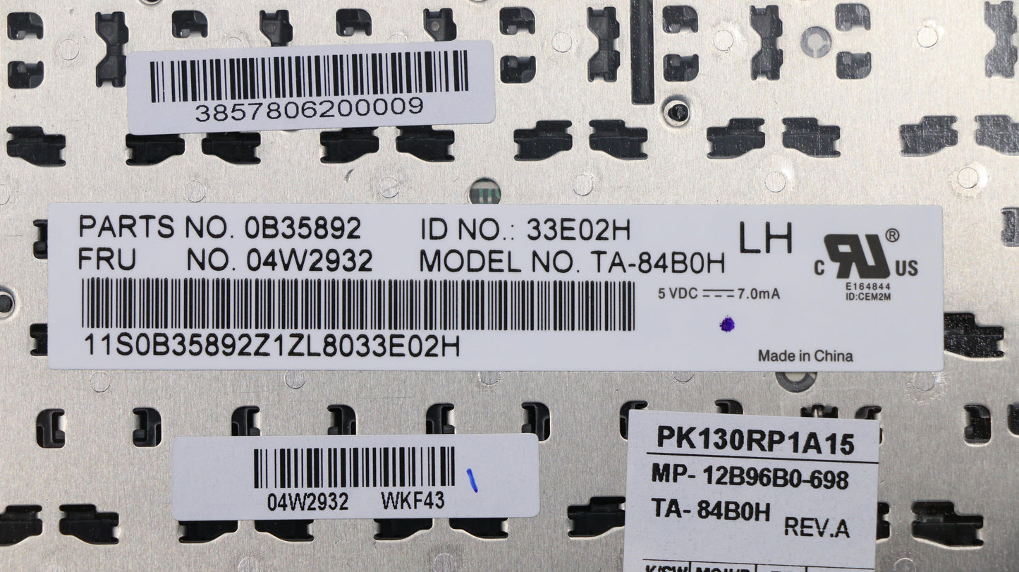 Lenovo Ki Keyboards Internal - 04W2932