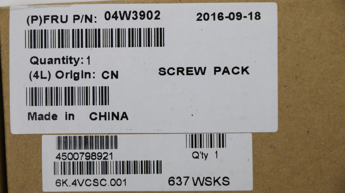 Lenovo Ks Kits Screws And Labels - 04W3902