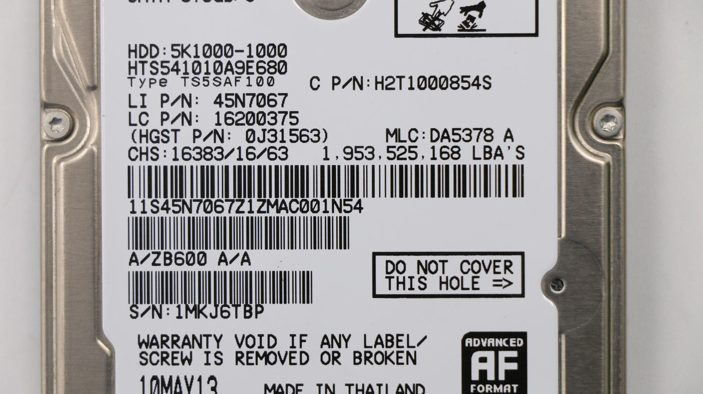 Lenovo Hd Hard Drives - 04W4207